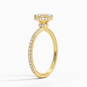 Bague de fiançailles en or brillant pour femme, avec pierre étincelante, bijou de mode pour anniversaire de mariage - Product Image 1