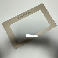 Panneau frontal en verre trempé OEM Premium, étanche, avec impression AF et cadre métallique doré, pour purificateur d'eau domestique