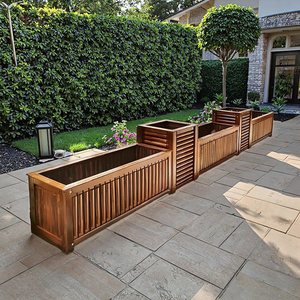 <span class=keywords><strong>Bois</strong></span> massif épaissi <span class=keywords><strong>rectangulaire</strong></span> extérieur spécial balcon boîte à fleurs anticorrosion boîte de plantation Pot de fleur Pots de fleurs jardinières - Product Image 4