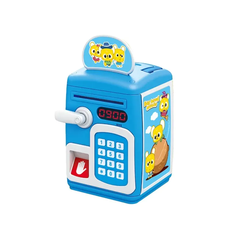 EPT ของเล่นแบตเตอรี่ดำเนินการ Atm ธนาคารประหยัดสีชมพูและสีฟ้าที่มีไฟและเพลงกล่องเงินของเล่นสำหรับเด็กของขวัญ