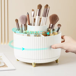 Wholesale 360. Rotating <b>Makeup</b> Desktop Cosmetic Storage Box Large Capacity Bathroom Portable Lipstick Brush Pen <b>Holder</b> - Product Image 3