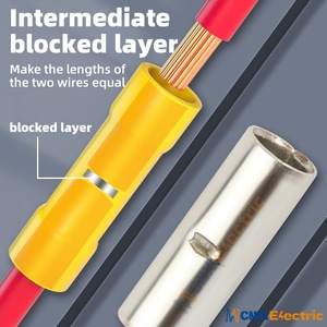 Cnxi BV loạt 22-16awg T2 đồng PVC cách điện <span class=keywords><strong>Red</strong></span> Butt Splice kết nối dây crimps Lugs thiết bị đầu cuối cho máy móc kết nối - Product Image 3