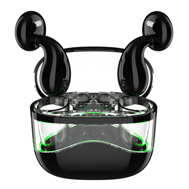 Q29 Wireless In-Ear Headset Transparent Design BT5.4 HD ANC Noise Cancelling Earbuds True Blue Colorful Tooth with JL Chipset
