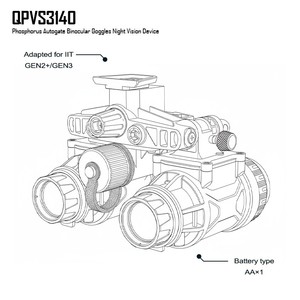 อุปกรณ์มองกลางคืนสำหรับการล่าสัตว์ GEN2+ รุ่น QVS3140 ได้รับการรับรองจากโรงงาน พร้อมหลอดเพิ่มความสว่างภาพ Mx10160 FOM1400+ และฟอสเฟอร์ P43/P45 รองรับ OEM/ODM - Product Image 1