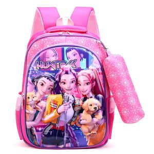 K-POP Demon Hunter 3D Sert Kabuklu Çocuk Sırt Çantası Hafif Büyük Kapasiteli Okul Çantaları İlkokul Öğrencileri için Kalem Çantası ile - Product Image 5