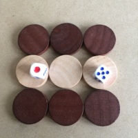 Jetons de jeu de société en bois personnalisés, imprimés en couleur, écologiques, durables, emballage portable pour l'éducation
