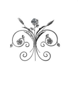 645x670MM 16X8mm Roson hierro forjado para puerta valla barandilla balaustrada - Product Image 1