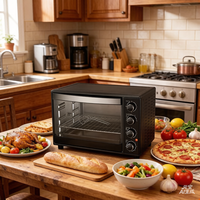Four grille-pain domestique multifonction électrique numérique à double cuisson 30L avec friteuse à air intelligente