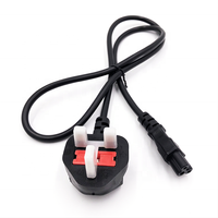 Câble d'alimentation CA avec fusible, prise britannique 3 broches vers connecteur IEC C5 pour adaptateur d'ordinateur portable