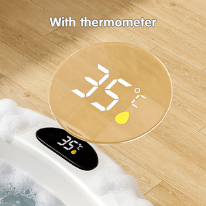 Bañera Plegable para Bebé con Indicador de Temperatura, Bañera Infantil Plegable con Soporte de Baño, Bañera Portátil para Recién Nacidos hasta Niños Pequeños - Product Image 3