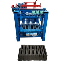 Machine semi-automatique de fabrication de pavés avec cendres volantes et ciment, facile à utiliser, avec trémie intégrée