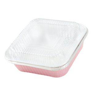 MIXWARES Moules à gâteau carrés jetables en aluminium <span class=keywords><strong>de</strong></span> 8x8 pouces, épaisseur 1,0 mm, <span class=keywords><strong>de</strong></span> qualité alimentaire, avec couvercles, écologiques, <span class=keywords><strong>pour</strong></span> la cuisson - Product Image 2