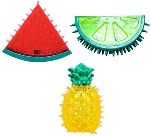 Mordedor <span class=keywords><strong>para</strong></span> mascotas Freezable, juguete masticable resistente a mordeduras <span class=keywords><strong>para</strong></span> <span class=keywords><strong>perros</strong></span>, fruta, limón, piña, diseño duradero - Product Image 2