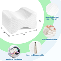 Coussin chauffant ergonomique en mousse à mémoire de forme Bewalker Contour pour les jambes, soulagement de la douleur, massage, pour dormeurs latéraux, genoux, coussin amovible pour femmes enceintes