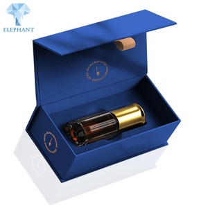 Custom <b>Plain</b> Men Perfume Oil Packaging Black Gold Stamping Print Logo <b>Gift</b> <b>Box</b> Luxury Magnetic Golden Black <b>Box</b> - Product Image 5