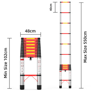 Đa năng công nghiệp nhôm bước thang nhôm đơn thẳng Kính thiên văn Thang đơn Kính thiên văn thang - Product Image 1