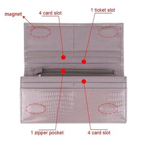 Portefeuilles en cuir véritable rétro AndoBag pour femmes, porte-cartes multi-emplacements, grande capacité, portefeuille long 2492 - Product Image 4