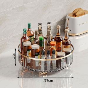Plastic <b>Kitchen</b> Rotating Sauce Spice Bottle Storage Box Organization Dried Fruit Food Dessert Container Dish Tray Rust Resistant - Product Image 6