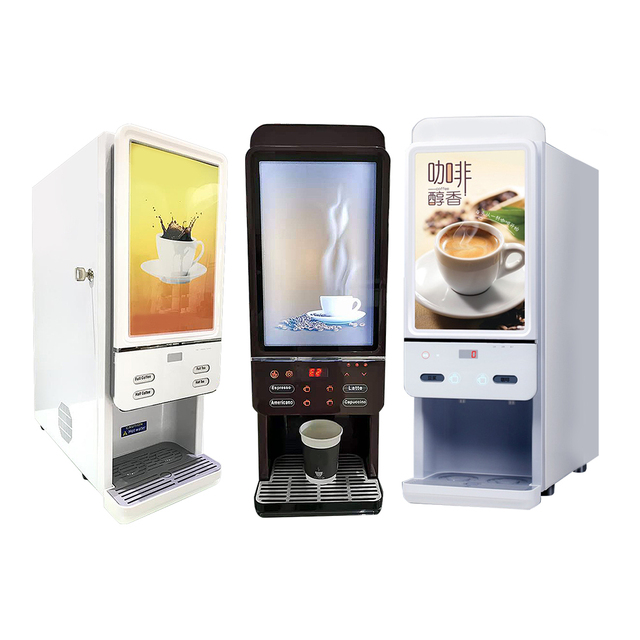 Automatic Cleaning Fresh Milk Commercial Tea Coffee Vending Machine Instant Self Service Automatic Coffee Vending Machine