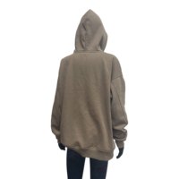 Individuell Bedruckter Oversize-Fleece-Pullover mit Sprüheffekt für Damen, Langer Lässiger Crop-Top mit Kapuze, Umweltfreundlicher Sweatshirt-Pullover