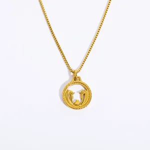 Douze colliers du zodiaque creux équilibre tridimensionnel Eros flèche Lion collier pendentif collier chaîne de chandail - Product Image 3