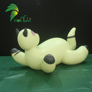 Big Belly Air PVC สีเขียว Hongyi Inflatable วางหมีของเล่นการ์ตูน - Product Image 4