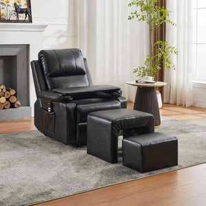 <b>Adjustable</b> Modern Luxury Nail Salon Spa Massage Chair Heat/kneading Pipeless Jet System Vibration Leather Reclining Seat - Product Image 1