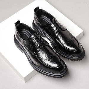 Zapatos de Cuero para Hombre, Estilo Británico Formal, Casuales, con Cordones, Negros, Cómodos y Transpirables, para Bodas, Novios, 2026 - Product Image 1