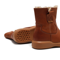 Bottines d'hiver pour femmes, légères, respirantes, douces, tendance, à lacets, en cuir véritable