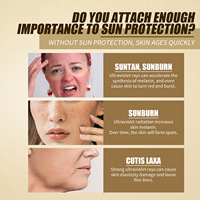 Crème Protectrice Probiotique au Riz en Gros, Crème Visage Rafraîchissante et Hydratante, Non Collante, Anti-UV, Éclaircissante