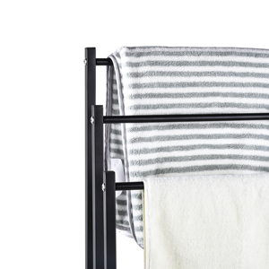 Phòng Tắm Khách Sạn Hiện Đại Màu Đen Bằng Thép Không Gỉ Tầng Đứng Miễn Phí Giá Treo Khăn 3 Tầng - Product Image 4