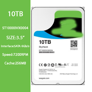 Disque dur SATA 6 Gbps 7200 tr/min 10 To (ST10000VX0004) pour moniteur 3,5 pouces, avec cache de 256 Mo, vidéo 24/7, capacité de 180 To/an, compatible avec 64 caméras HD - Product Image 1