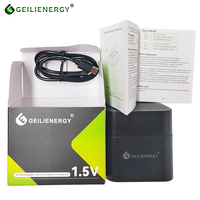 Prix de gros GLE 8,9 USD, ensemble de piles domestiques 1,5 V, 8 piles AA au lithium-ion 3000 mWh avec chargeur
