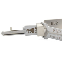 Outil de déverrouillage et de décodage automatique LISHI R52 2 en 1, outil de lecture des dents de serrure de porte de voiture en acier inoxydable pour la réparation par serrurier