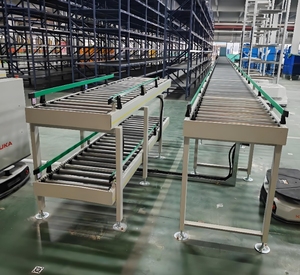 Nastro Trasportatore a Rulli con Motore, Cinghia in Nylon Scanalata, Velocità Regolabile 380V/220V, Telaio in Acciaio al Carbonio Resistente - Product Image 3