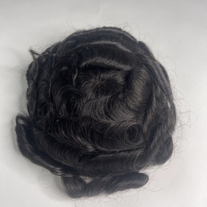 Tóc giả nam giả tóc thật Tóc giả nam tóc giả tóc giả tự nhiên cho người đàn ông da mỏng Brazil miếng tóc thay thế hệ thống - Product Image 4