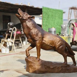 Statua di Cane in Bronzo <span class=keywords><strong>a</strong></span> Grandezza Naturale Personalizzata, Scultura Animale Antica Tradizionale per Decorazione Paesaggistica Esterna - Product Image 4
