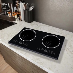 Cuisinière à induction infrarouge double, plaque à induction infrarouge <span class=keywords><strong>mixte</strong></span>, deux foyers combinés, cuisinière hybride avec de bonnes technologies <span class=keywords><strong>et</strong></span> matériaux - Product Image 3