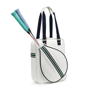 Sac de raquettes de badminton professionnel 2026, bandoulière unique, design rayé tendance style coréen, grande capacité, peut contenir 2 raquettes - Product Image 3