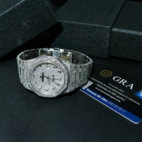 Reloj Mecánico de Moissanita de Alta Calidad, Listo para Exportación, con Esfera Personalizada, Automático, de Lujo, para Uso Diario