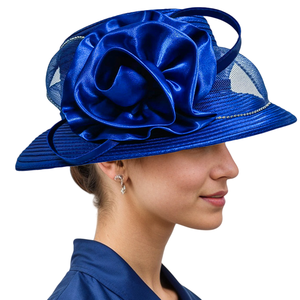 Chapeau de soirée élégant en diamant, nouveau design, chapeau de cérémonie, chapeau de cérémonie religieuse, fascinateur élégant et charmant pour femmes, décoration de fête dansante - Product Image 2