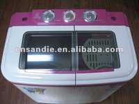 Efficient Twin Tub Semi-automatic Washing Machine Plastic Housing Household Washer for Small Home Use Sale