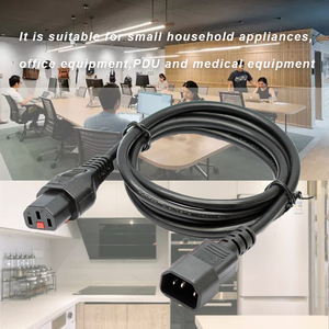 Dây Nguồn Tiêu Chuẩn Châu Âu 10A IEC C14 Đến C13 Với Dây Mở Rộng Khóa Đẩy - Product Image 4