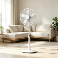 Ventilateur sur pied en plastique à vent naturel, double commande, vente en gros d'usine, ventilateur électrique domestique pour la circulation d'air intérieur