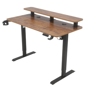 Electric Height Adjustable Desk 1200mmx600mm Double Layer Metal Frame Home Office Study Gaming <b>Workstation</b> - Product Image 2