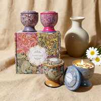 Bougie artistique en forme de tasse, cire mélangée florale, longue durée, romantique, aromatique, boîte cadeau, festival traditionnel, anniversaire, Saint-Valentin