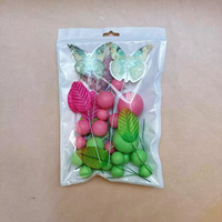 Décoration de gâteau de luxe avec fausses boules, papillons et feuilles pour anniversaires, mariages et fêtes – Kits de décoration de gâteaux
