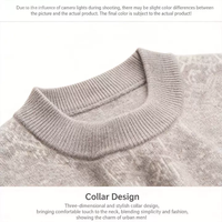 Pull-over d'hiver pour homme en molleton 100 % coton, anti-boulochage, respirant, col montant, manches longues, style décontracté et luxueux