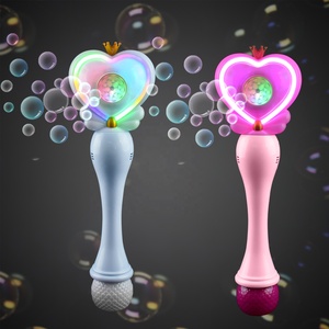 트렌딩 상품 10홀 하트 네온 버블 자동 완드 어린이 생일 파티 부모-자녀 상호작용 버블 도구 - Product Image 1