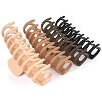 Vente en gros, nouvelle collection, lot de 8 pinces à cheveux tendance, grandes pinces à cheveux pour femmes, pinces à cheveux en plastique mat, pinces à cheveux de type requin pour cheveux épais, personnalisables